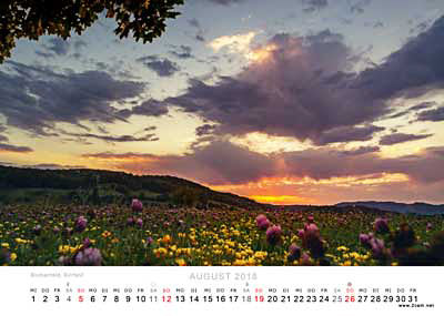 August Foto vom 2cam.net Fotokalender 2018